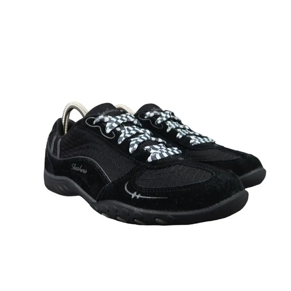 Skechers Shoes Womens 7 Sneaker Lifestyle Comfort Relaxed Fit Breathe Easy Black